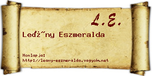 Leány Eszmeralda névjegykártya