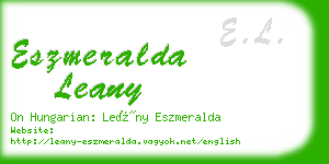 eszmeralda leany business card